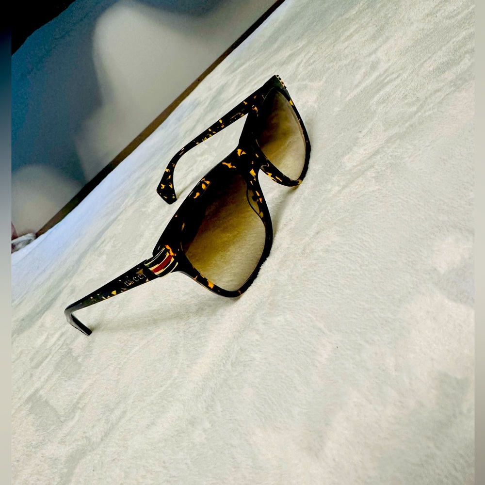Gucci Rectangular Squared Havana Dark 54 mm Men’s Eyeglasses - Picture 11 of 13